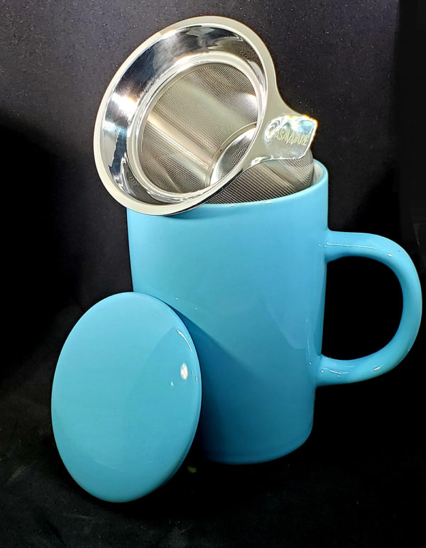 Tilt & Drip Tea Infuser Mug (Spring Blue & Spring Pink & Purple)