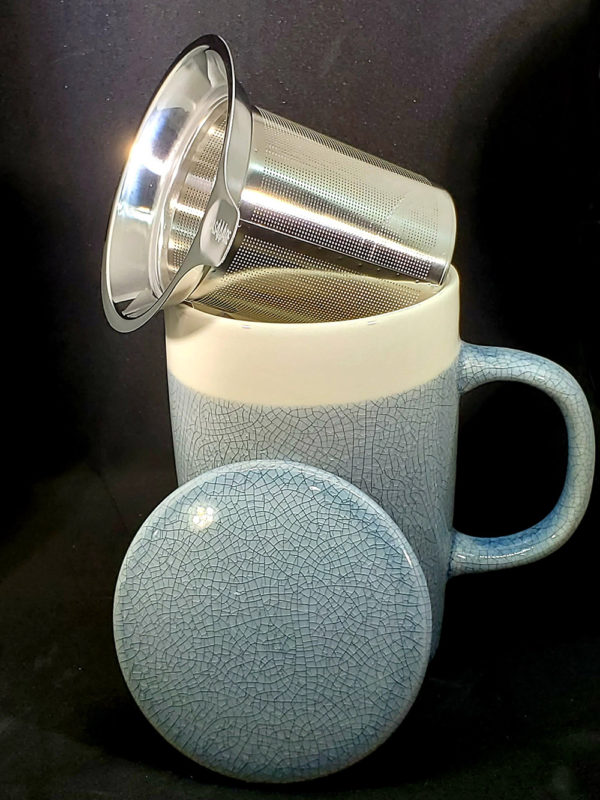 Tilt & Drip Tea Infuser Mug (Crackle)