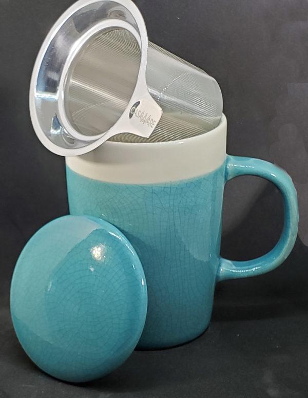 Tilt & Drip Tea Infuser Mug (Crackle)