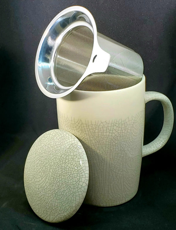 Tilt & Drip Tea Infuser Mug (Crackle)
